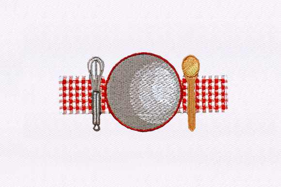 Baking Utensils Embroidery Design
