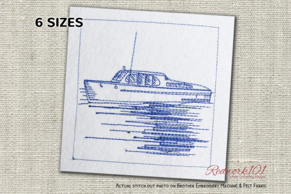 Cabin Cruiser Boat Bluework