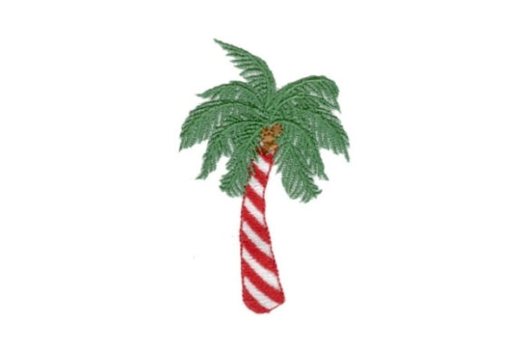 Candy Cane Palm: A Festive Embroidery Gem