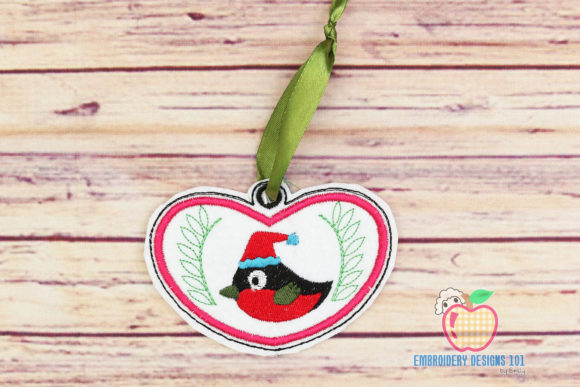 Christmas Bird Wearing Cap Ornament