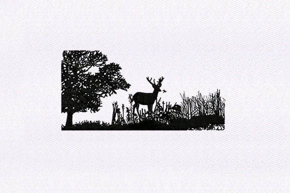 Forest Silhouette: A Thoughtful Embroidery Design for Meaningful Gifts