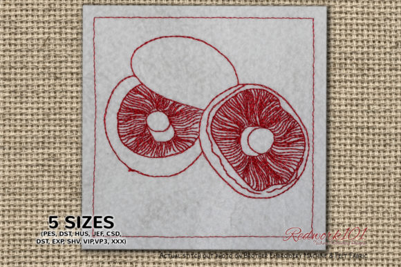 Portobello Mushroom Embroidery Design