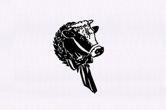 Sporting Cow Embroidery Design