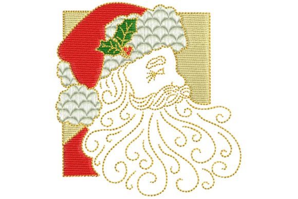 Vintage Santa Face: A Timeless Embroidery Gift Choice