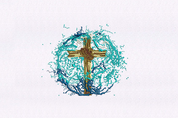 Water Splashing Cross